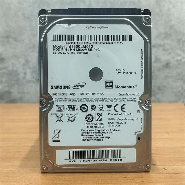 هارد لپ تاپ برند سامسونگ HDD  LAPTOP  SAMSUNG 500GB - - استوک (سلامت 95 به بالا)