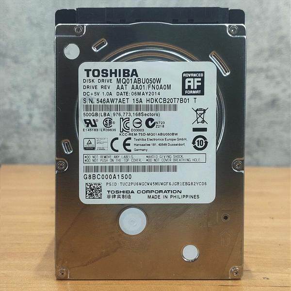 هارد لپ تاپ برند توشیبا HDD LAPTOP TOSHIBA 500GB - - استوک (سلامت 95 به بالا)